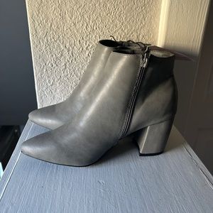 Grey ankle booties
